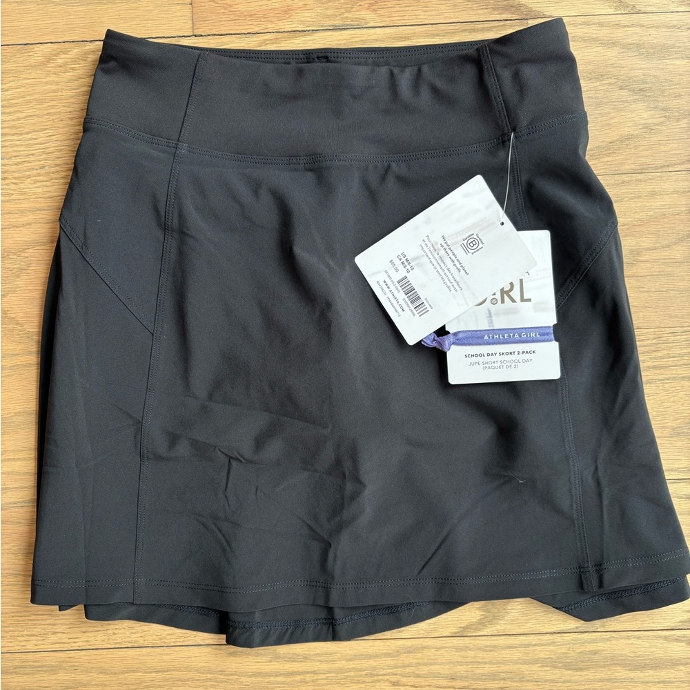 Athleta Girl- “School Day Skort”. Black. Size Medium (8-10). Brand new!